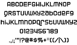 二十一点字体