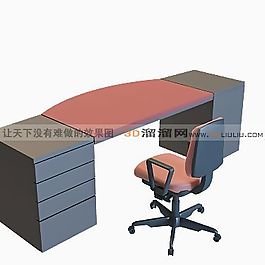 3D桌椅组合模型