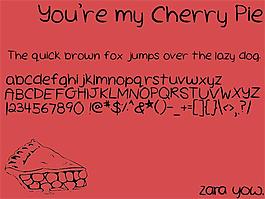 樱桃馅饼的字体