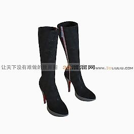 3D女靴鞋模型