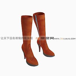 3D女靴鞋模型