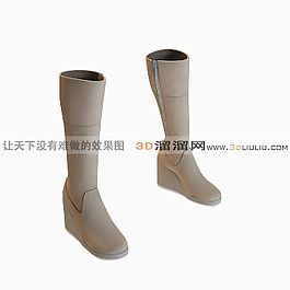 3D女靴鞋模型