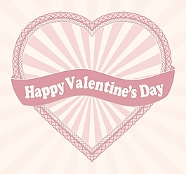 情人节背景矢量与心脏