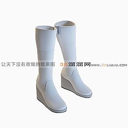 3D女靴鞋模型