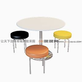 3D圆桌模型