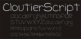 cloutierscript字体