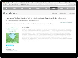 在科学的低成本的3D印刷自由的iBook，教育与可持续发展