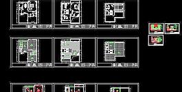 中式风格三层别墅装修施工图及效果图