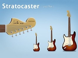 免费的Stratocaster PSD文件
