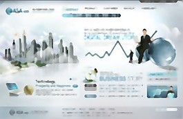 外国企业网站经典模板PSD分层