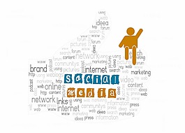 社会媒体插画矢量