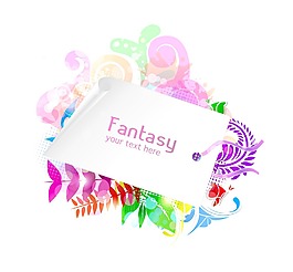 五颜六色的花卉矢量购物标签