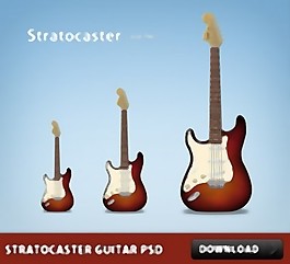 Stratocaster吉他免费PSD