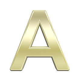 一封来自闪亮的金色字母集