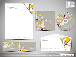 专业的企业形象套件或商业试剂盒与艺术