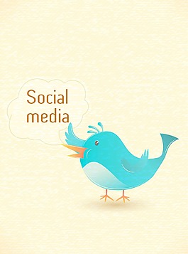 社会媒体插画矢量