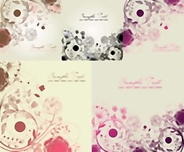 美丽的时尚花纹矢量