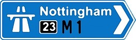 诺丁汉的道路标志剪贴画