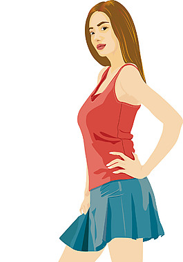 短裙美女