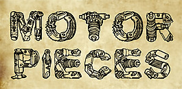 motorpiecesdemo字体