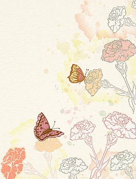 与蝴蝶矢量秋天背景