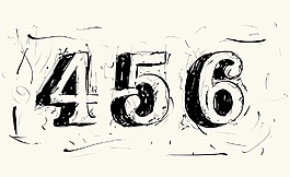 手绘涂鸦矢量字体的垃圾