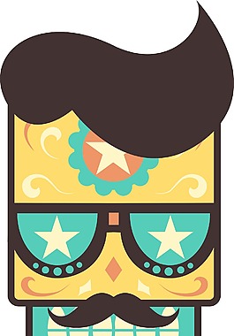 有趣的糖头骨矢量T恤设计