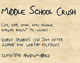 middleschoolcrushnbp字体