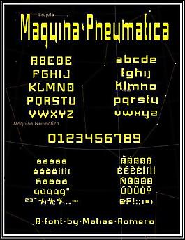 maquina pneumatica字体