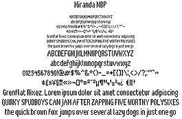 米兰达NBP字体