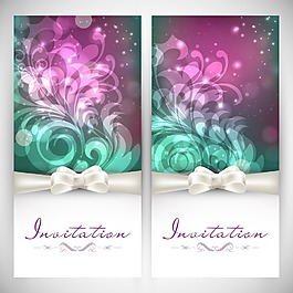 花卉装饰的请柬