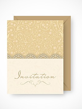 花卉装饰的请柬