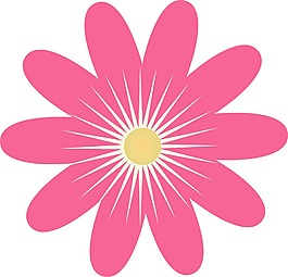 彩色矢量花