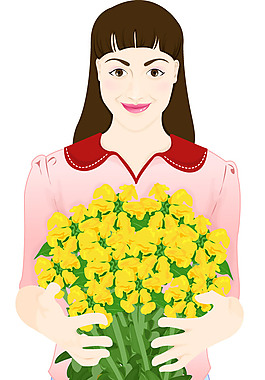 捧花女人