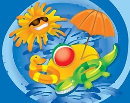 卡通夏天02矢量图片