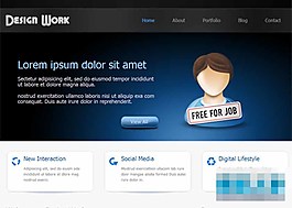 蓝色质感设计企业整站模板下载