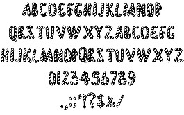 条纹领带的字体