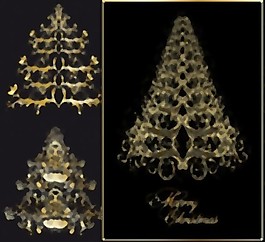 经典的europeanstyle圣诞树模式向量