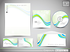 专业的企业形象套件或商业试剂盒与艺术