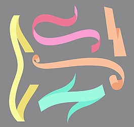 丰富多彩的节日彩带元素