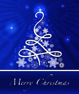 圣诞节的蓝色背景02矢量