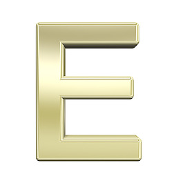 一封来自闪亮的金色字母集