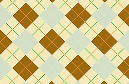黄棕色格子