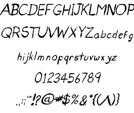 skrawl杂乱无章的斜体字体