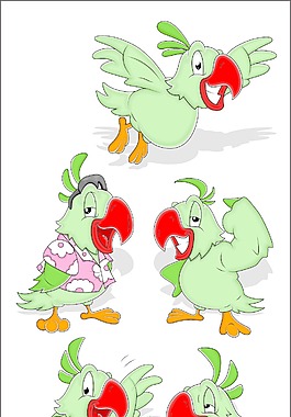 鹦鹉插画矢量