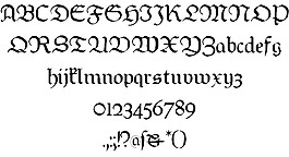 维斯哥特字体的字体
