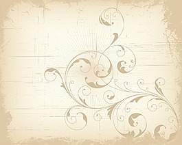 画花卉背景矢量插画