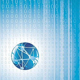 摘要数字世界矢量