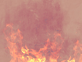 老式纸垃圾的火焰