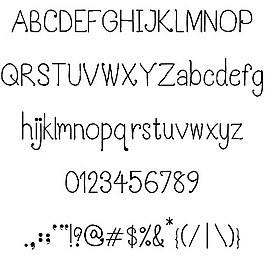 * CRU pantgarn书写字体